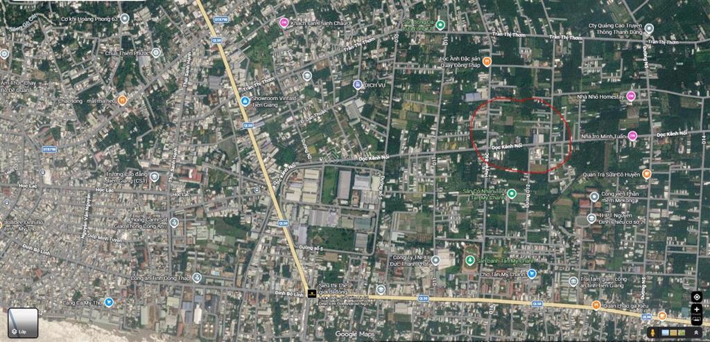 Bán gấp đất thổ cư 2 mặt tiền (trước 6m, sau 3m), xã tân mỹ chánh, mỹ tho