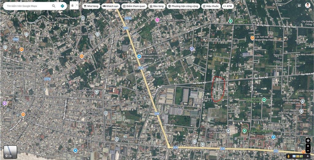 Bán đất thổ cư đường vào bê tông 5m, ấp phong thuận a, xã tân mỹ chánh, mỹ tho