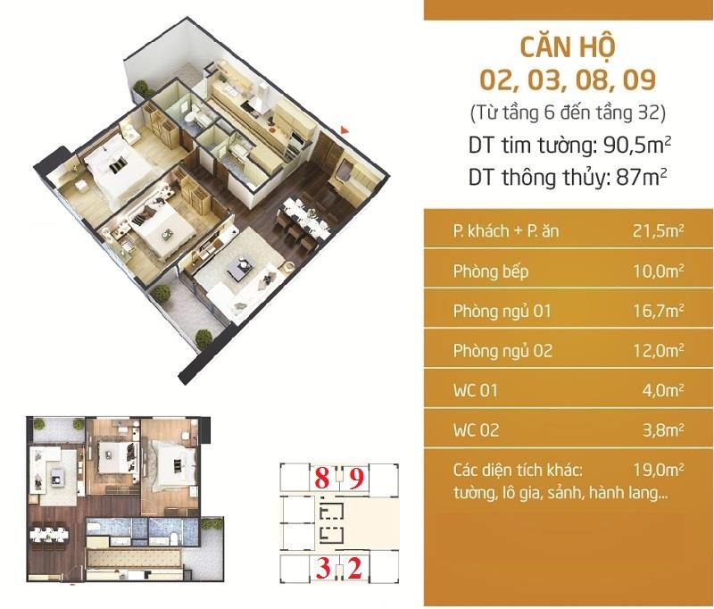 Chính chủ cho thuê căn hộ 87m2 view công viên n01t4 ngoại giao đoàn