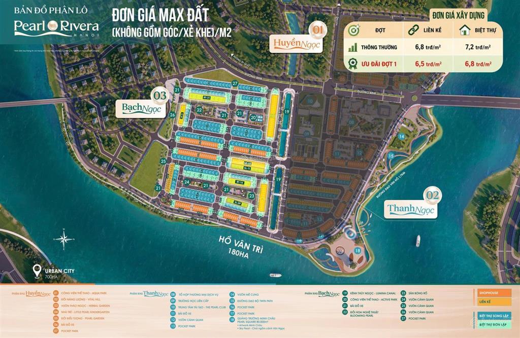 Nhận booking sớm liền kề pearl rivera hà nội  giữ chỗ đẹp, giá f0 từ chủ đầu tư