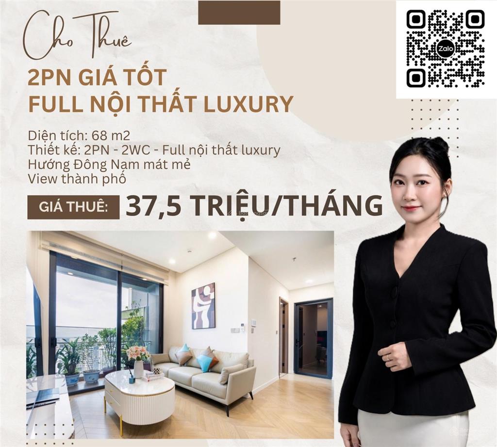 Cho thuê 3pn full nội thất lumiere riverside thảo điền 37,5 triệu/tháng