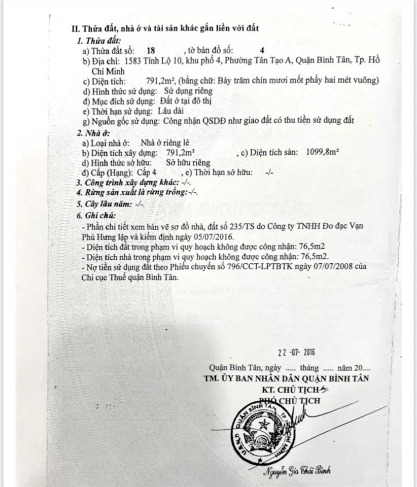 Bán đấu giá tài sản ngân hàng mặt tiền tỉnh lộ 10, quận bình tân cũ