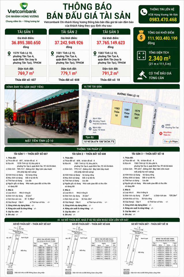 Bán nhà mặt tiền tại , đường tỉnh lộ 10, 106,4 tỷ, 2340m2