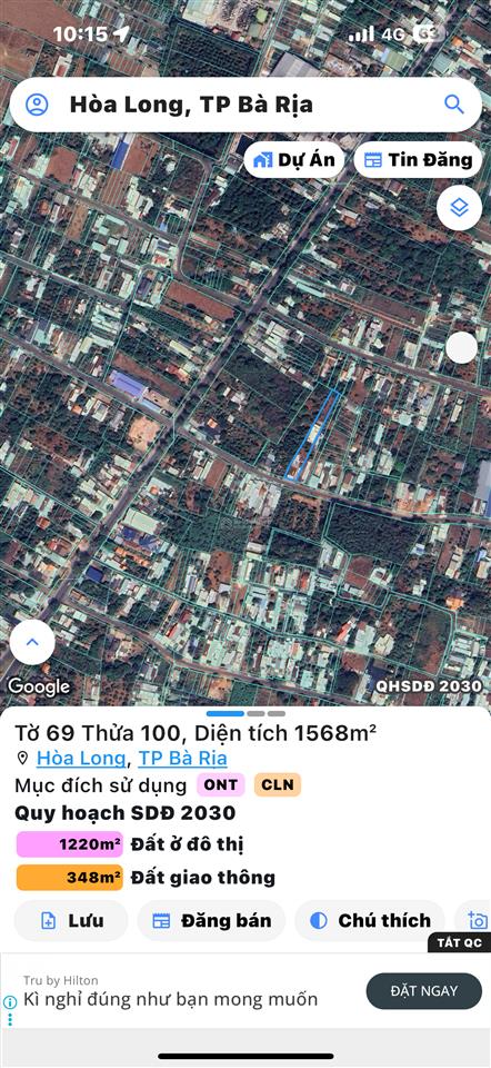 Chủ gủi bán lô đất hoà long dt 1500m2 có vườn cây ăn trái và 2 căn nhà. đường số 14 hoà long 150tc