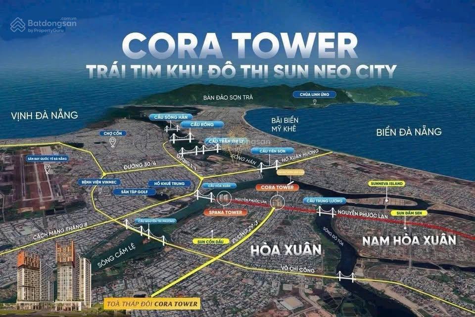 Chỉ cần vốn 860tr (30% gtch) sở hữu ngay căn hộ cora tower mở bán gđ1 gần trung tâm, hướng đông nam