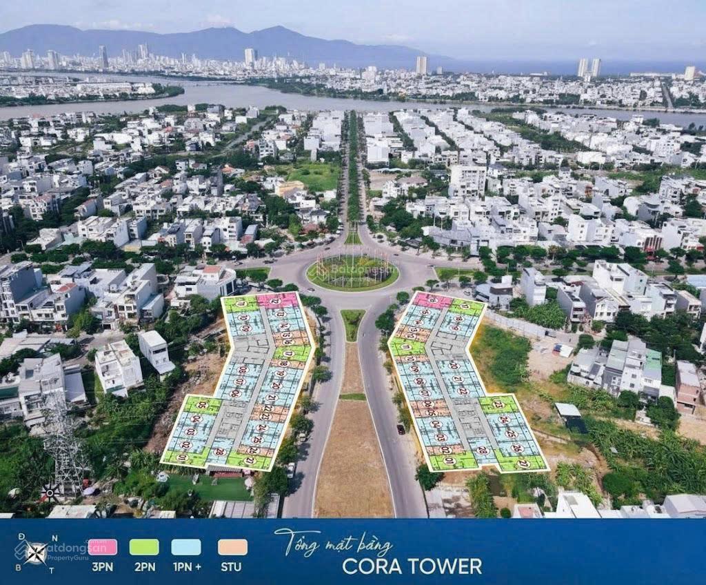 Chỉ cần vốn 860tr (30% gtch) sở hữu ngay căn hộ cora tower mở bán gđ1 gần trung tâm, hướng đông nam