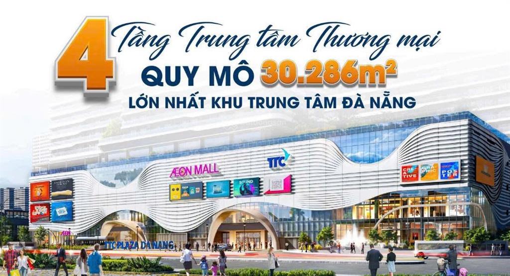 Còn 2 suất căn hộ view biển 100%, kề góc tại ttc plaza đà nẵng, giá 2,3 tỷ|thanh toán 20% nhận nhà