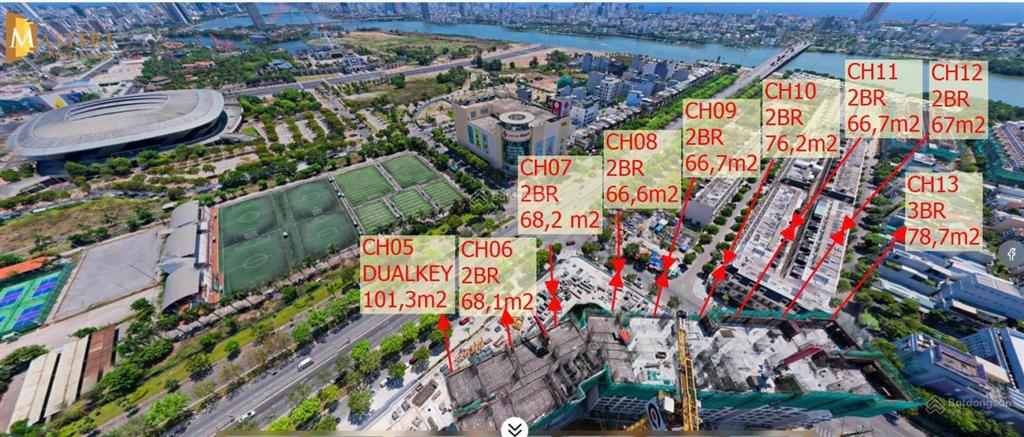Bán cc masteri rivera danang, giá 6,5 tỷ, diện tích 68,3m2, bao đẹp giá tốt