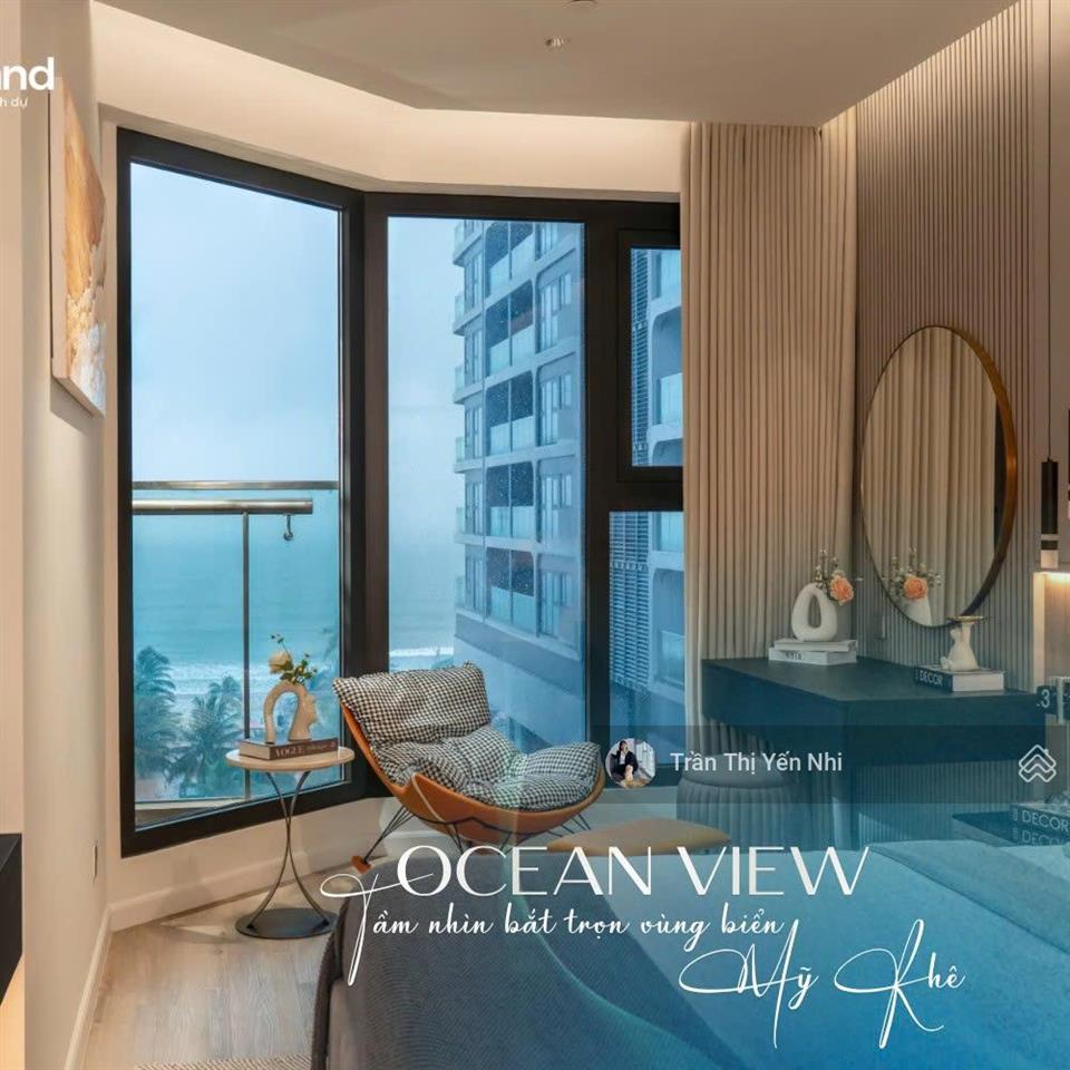 Nổi bật hiếm có căn góc 1pn view trọn vẹn sông hàn  biển mỹ khê, tầng cao nhất thị trường còn