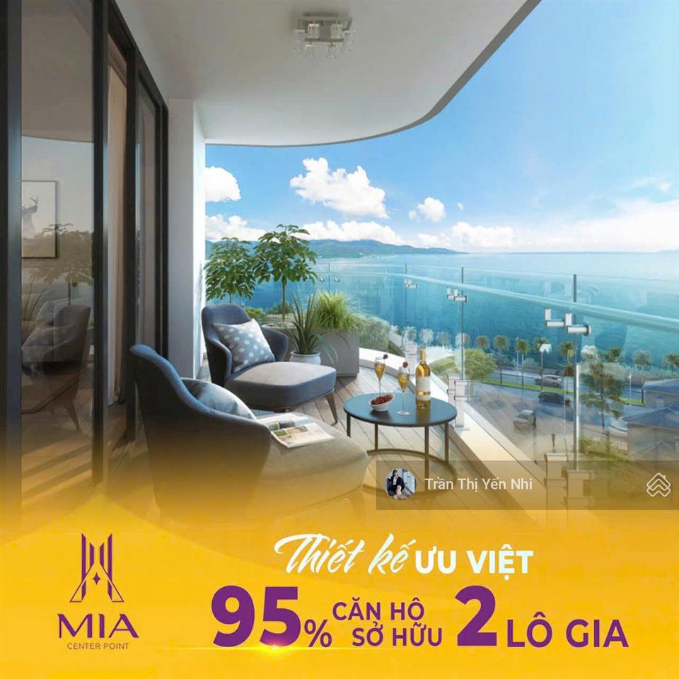 Chỉ với 580tr sở hữu ngay căn 2 pn 2 ban công  căn hộ cao cấp mia center point  gần trung tâm đn