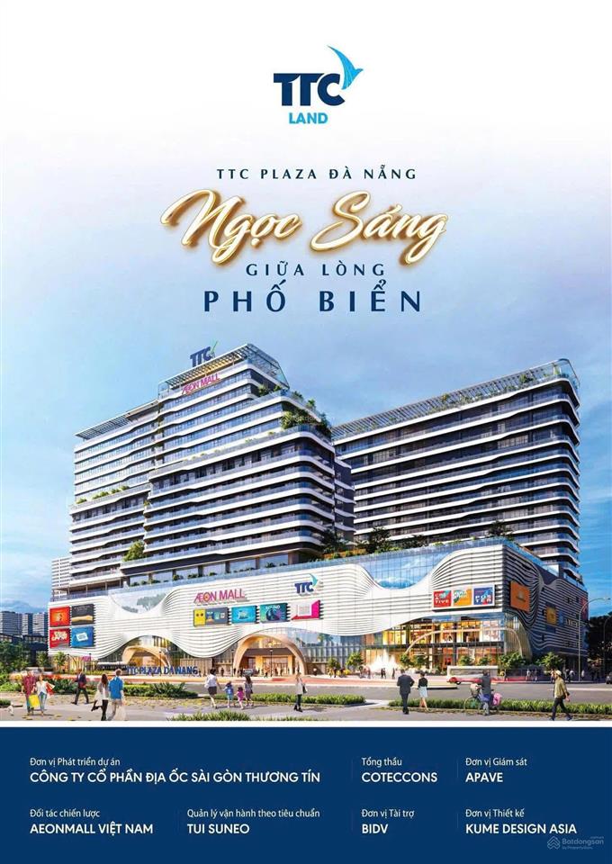 Căn góc 2 ngủ tại ttc plaza đà nẵng, 5,6 tỷ, 82m2, đẹp xuất sắc, tốt, thanh toán 20% nhận nhà