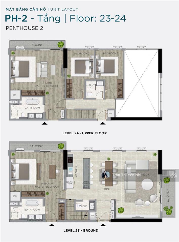 Hiếm có 1 căn penthouse the filmore đà nẵng, 43 tỷ, 218m2, 4pn view trọn sông hàn, cầu rồng