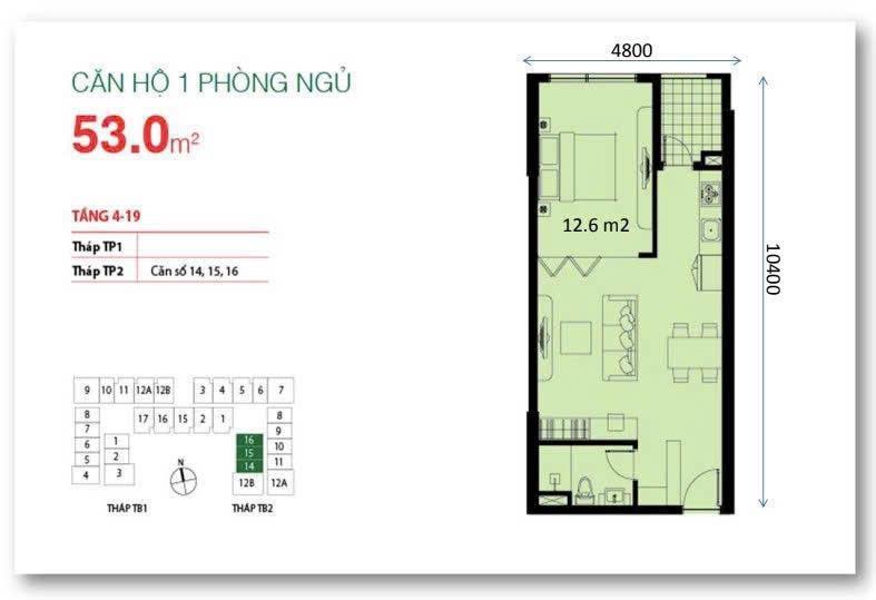 Cần bán căn 1pn. 1wc tầng cao view nội khu  the botanica 104 phổ quang
