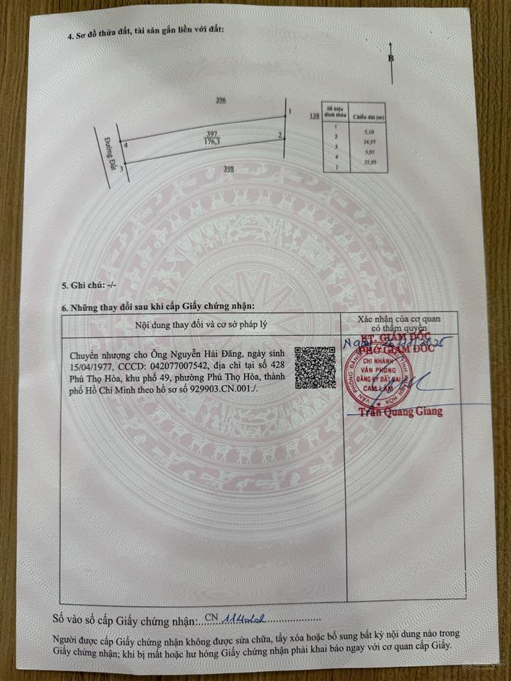 Đất nền thổ cư cam lâm, đối diện kcn suối dầu. 128m2 chỉ 830tr