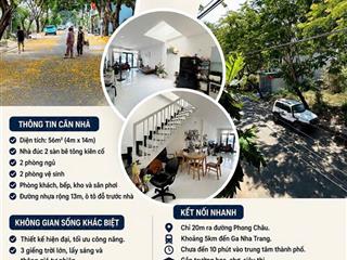 Bán nhà tái định cư đất lành vĩnh thái nha trang. Nhà đổ 2 mê, đường nhựa 13m