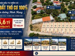 Bán sĩ 9 lô Phường Ninh Hòa - Khánh Hòa,  đất thổ cư đường Minh Mạng