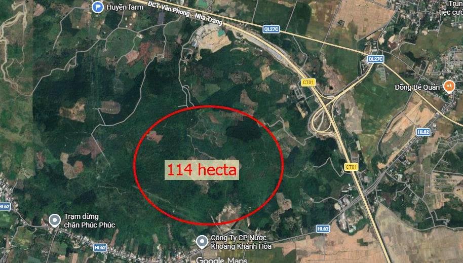 Bán quỹ đất 114ha tại diên thọ, diên khánh khánh hoà. ô tô vào tận nơi.