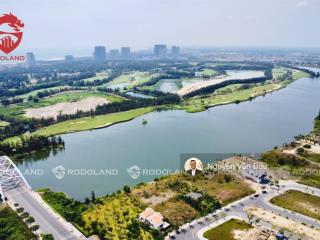 Bán 665m2 đất biệt thự fpt khu vip r1, view sông cổ cò, 3 mặt tiền  bđs rồng đỏ chuyên fpt.