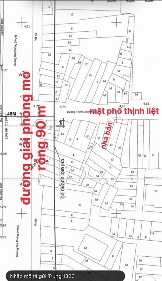 Anh vợ nhờ bán nhà cách mặt phố giải phóng đúng 2 nhà 55 m2  6 tầng thang máy mới koong  dá 19.8