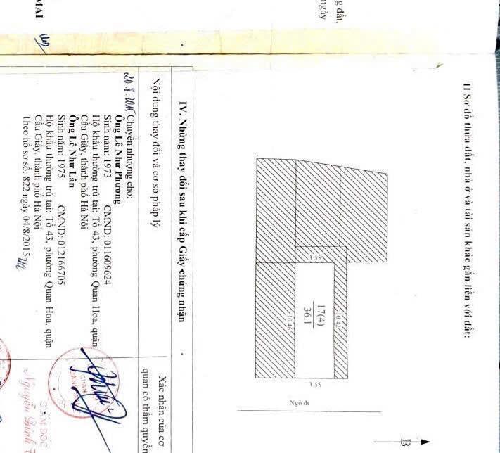 Chính chủ em bán căn nhà 36 m2 5 tầng tại trương định  bờ sông sét  dá 7.15 t nhà lô góc 3 mặt t
