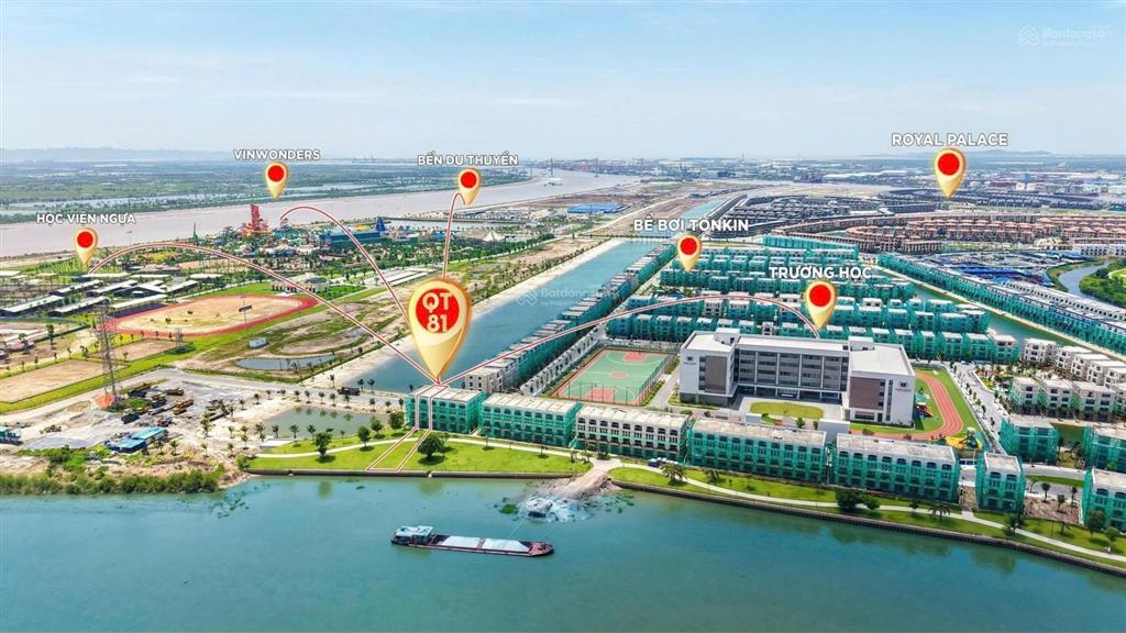 Bán bt 90m2 tại vinhomes royal island, 10,8 tỷ, 4 tầng, hướng đn, mặt tiền 5m
