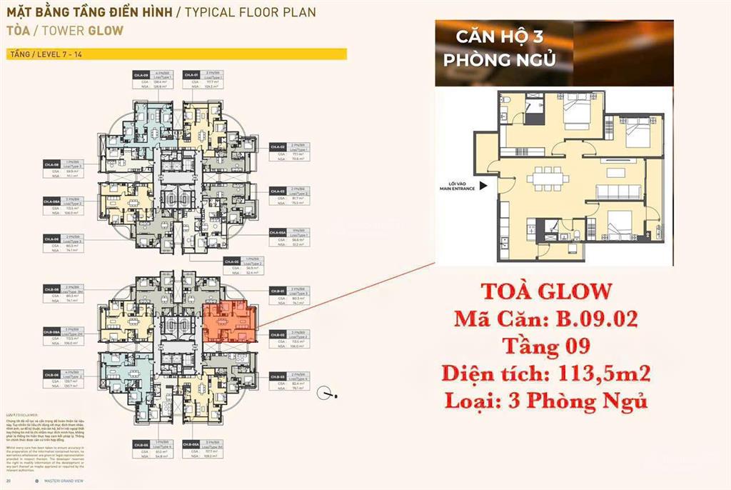 Bán căn hộ the global city  masteri grand view  3pn 2wc, view landmark 81, kênh đào nhạc nước