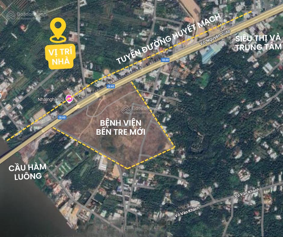 Nhà đẹp gần cầu hàm luông  an cư & sinh lời