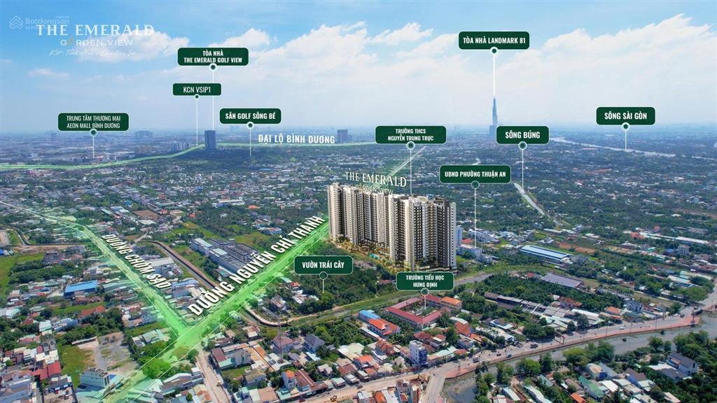 Căn hộ 2pn the emerald garden view thanh toán chỉ từ 15% đến lúc nhận nhà