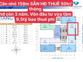 Căn nhỏ 158m2 sẵn hđ thuê 50tr/tháng. hđ còn 3 năm. vốn đầu tư vừa tầm, sẵn sổ