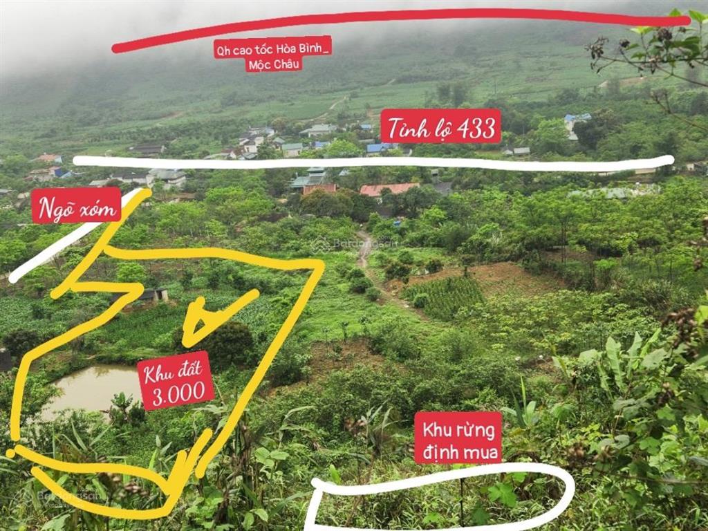 Bán trang trại view đẹp tại xã cao sơn, huyện đà bắc, hòa bình, 2,6 tỷ, 3086 m2