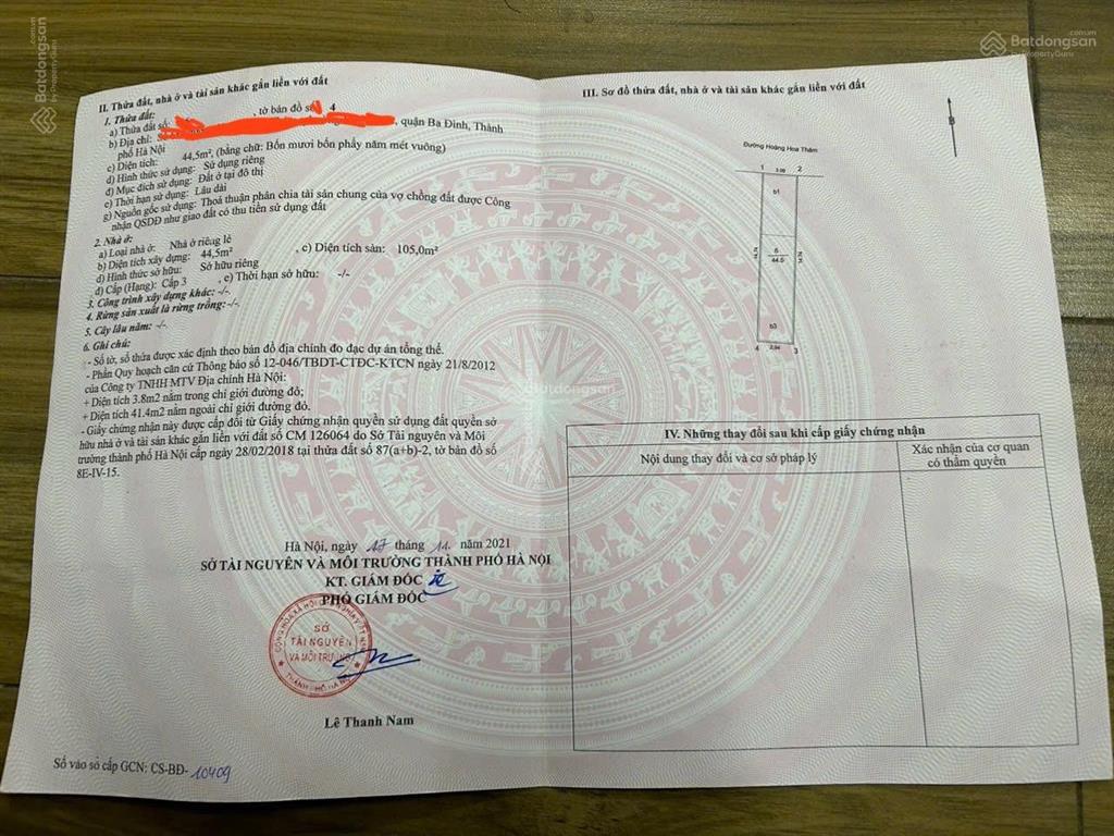 Nhà phố hoàng hoa thám. kinh doanh đỉnh cao. hàng chưa qua đầu tư