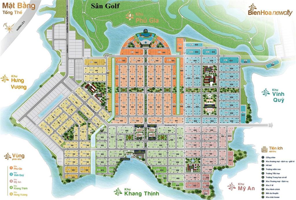 Mở bán lô đất tại d/a biên hoà newcity sân golf long thành