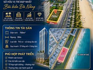 Chính chủ cần bán lô đất mặt biển võ nguyên giáp xây được 27tầng 2 hầm, sơn trà, đà nẵng