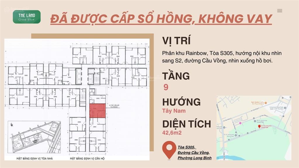 Sẵn sổ bán căn hộ 1pn+ full nội thất vinhomes grand park