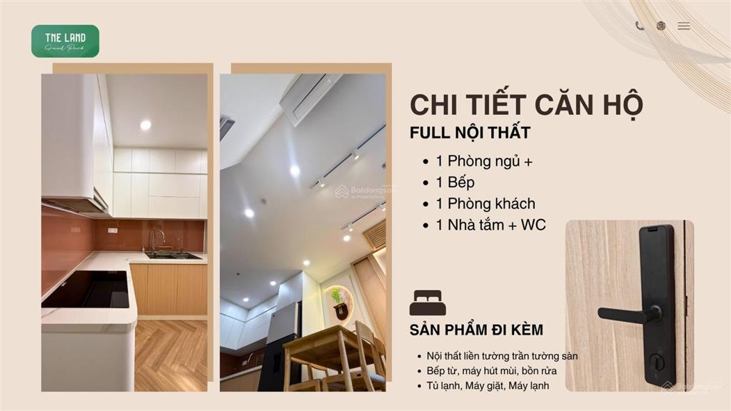 Sẵn sổ bán căn hộ 1pn+ full nội thất vinhomes grand park