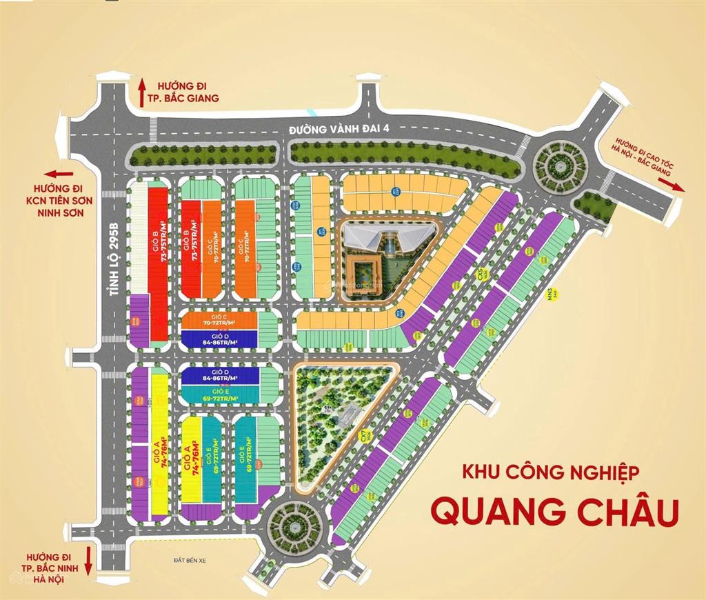 Chỉ với 70 tr/m2 bạn đã sở hữu liên kề tại tp bắc ninh giáp với khu cn quang châu