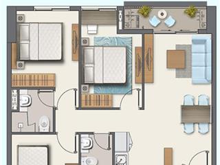 3pn 2wc 75m2 q7 boulevard nguyễn lương bằng  full nội thất  tầng trung  4.250 tỷ (bao thuế phí)