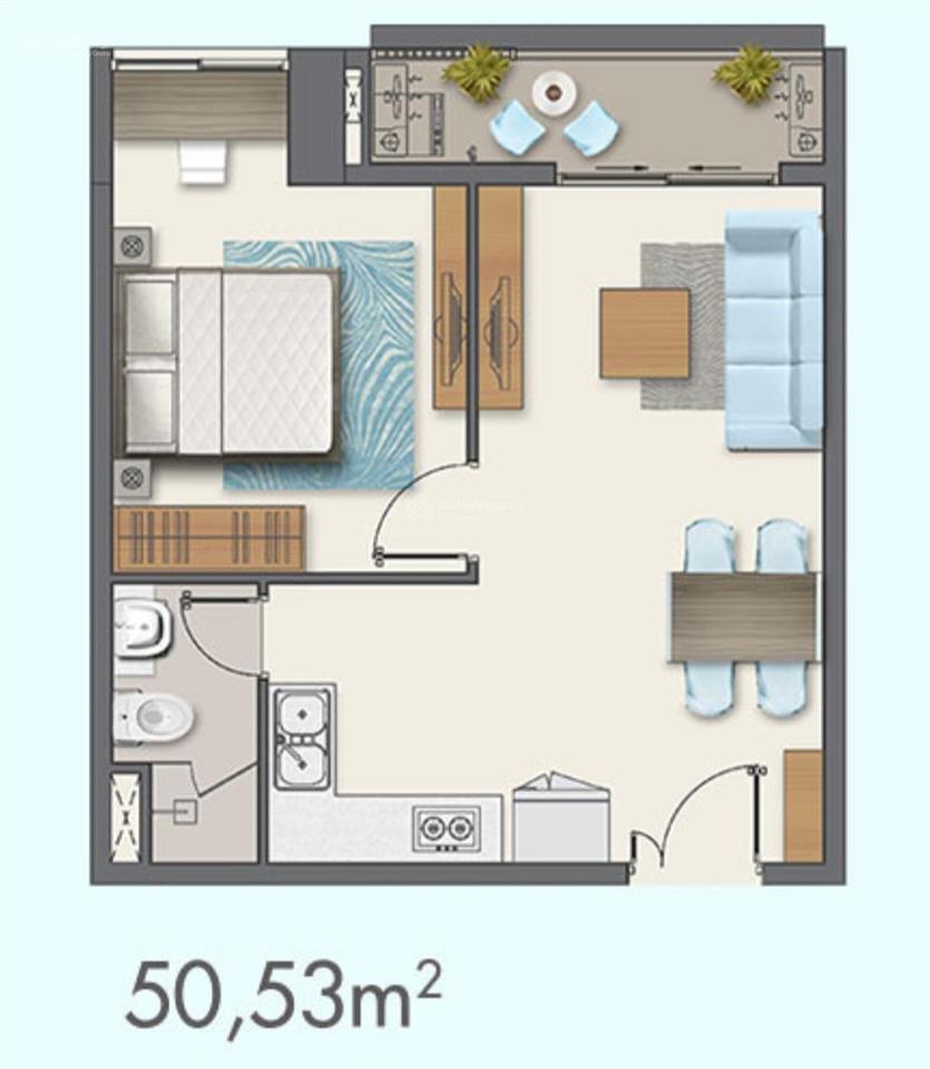 1pn 50m2 q7 boulevard nguyễn lương bằng  full nội thất  đang cho thuê 10.5 triệu  bán 3.2 tỷ