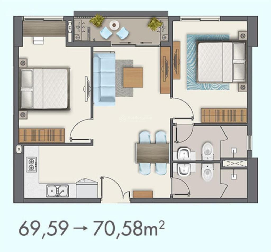 2pn 2wc 70m2 q7 boulevard nguyễn lương bằng  full nt thiết kế đẹp  đang cho thuê 13 triệu  4 tỷ