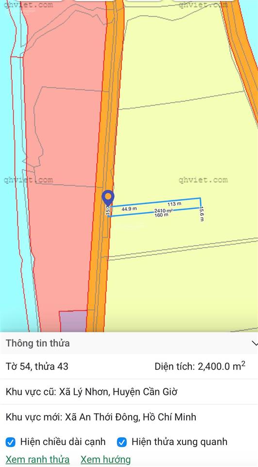 Bán đất tại xã lý nhơn, 2,2 triệu/m2, 2400m2, giá siêu hời! 0378 555 ***  chính chủ