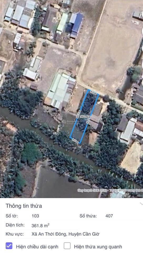 Hot hot hiếm thổ cư bán gấp đất thổ cư 361m2 tại an thới đông, 8 triệu / m2, cần giờ, hồ chí minh