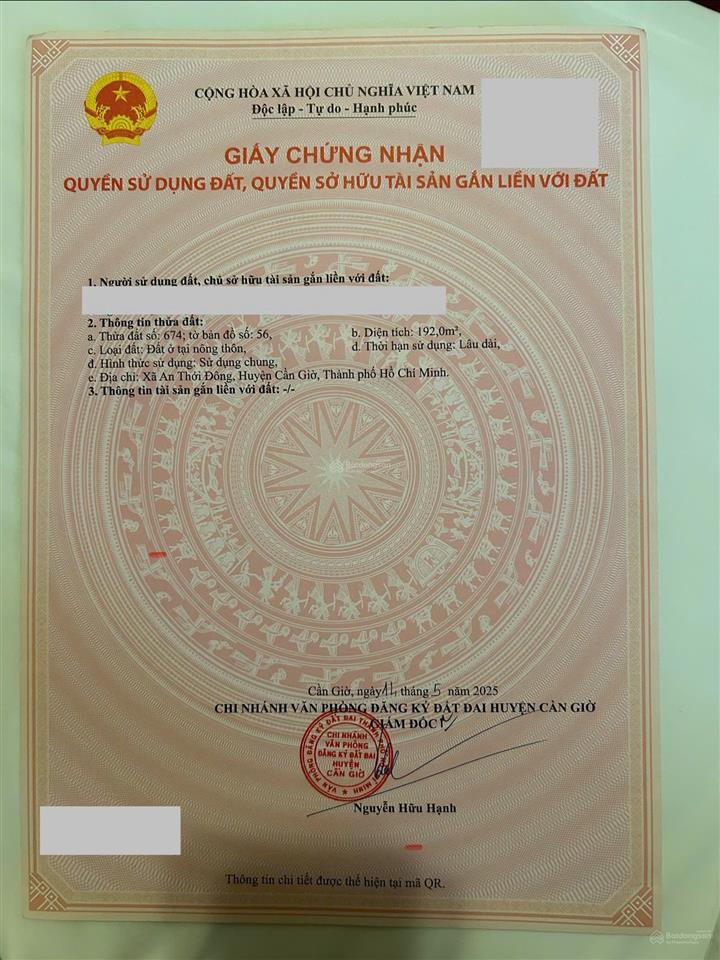 Nhà và đất rẽ an thới đông siêu hời