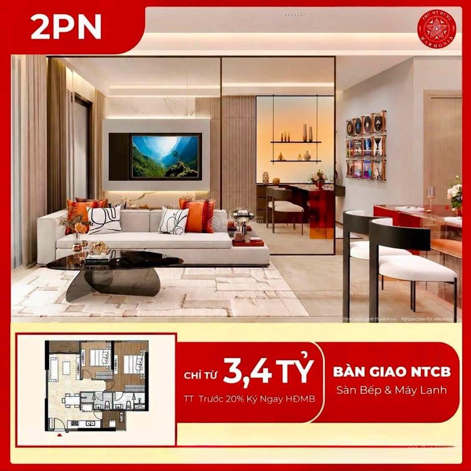 Harmonie 2pn tầng trung, chỉ 47tr/m2, giá tốt trong giỏ hàng trực tiếp chủ đầu tư