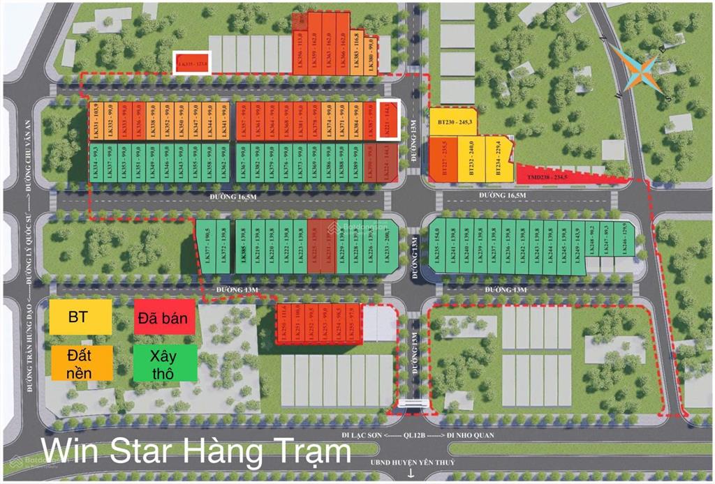 Chính chủ gửi bán căn góc dự án win star hàng trạm giá tốt.  0949 681 ***