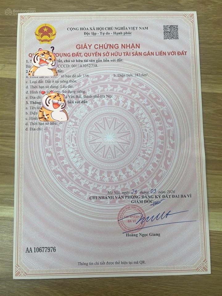 Chính chủ gửi bán lô đất 283,6m2 full thổ cư mặt tiền 6m đường ô tô tránh nhau giá phù hợp