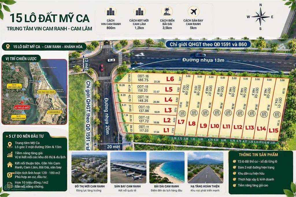 Bán đất tại cam nghĩa, cam ranh, khánh hòa giá ưu đãi, 130m2, 12 triệu / m2