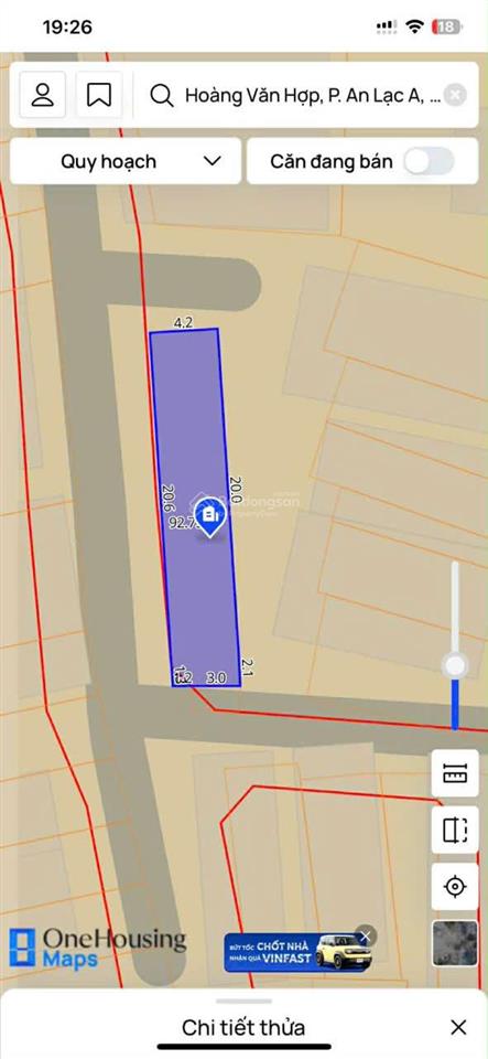 Bán nhà 4 mặt tiền,hoàng văn hợp,khu tên lửa (4,2m x 23m / 92m2) 7,6 tỷ tl