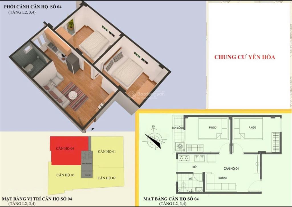 Căn hộ 2pn phù hợp nhất cho vợ chồng trẻ đang thuê nhà khu cầu giấy yên hoà