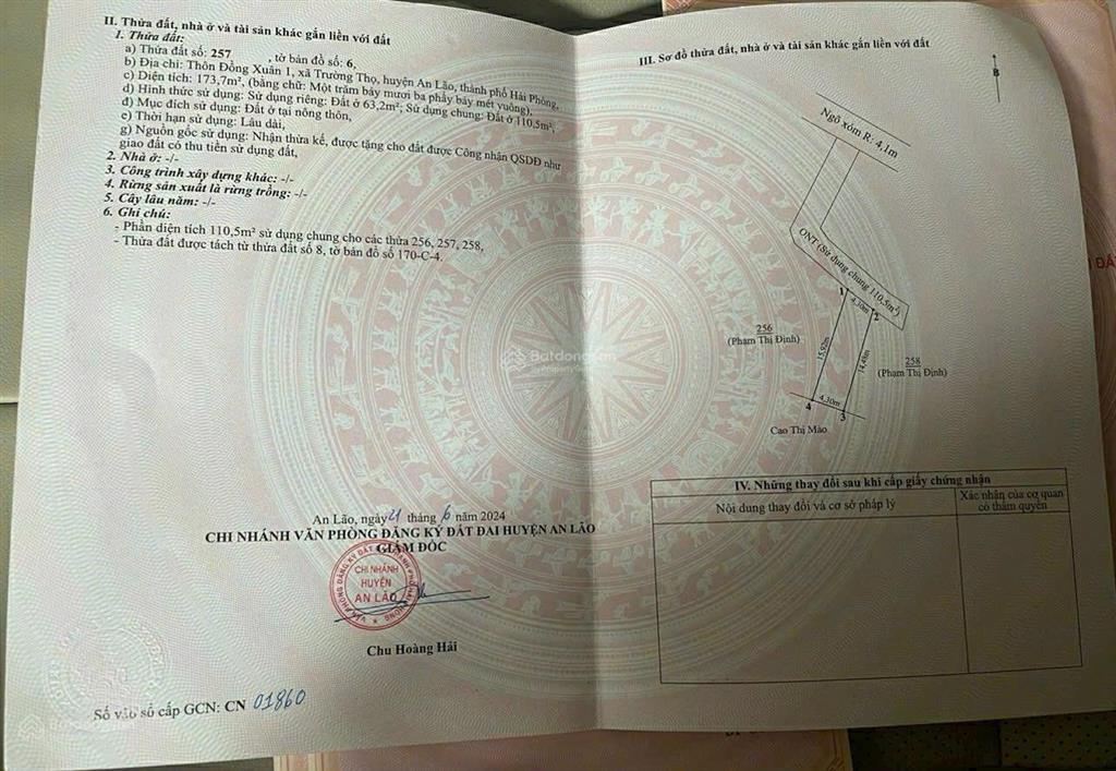 Thôn đồng xuân 1 trường thọ giá 680tr đường oto đỗ cửa diện tích 63m