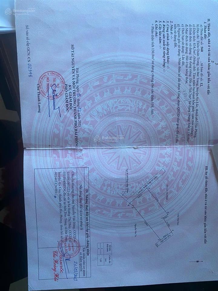 Giá bán 5,3/m tại quán trang, bát trang, an lão, hp